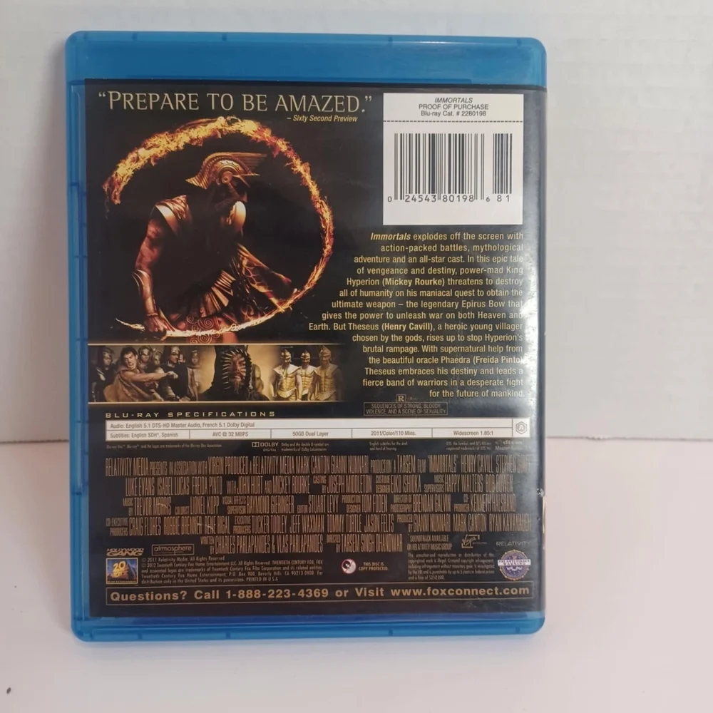 Immortals‎ (Blu-Ray, 2011)